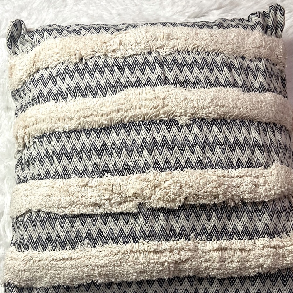 Modern throw accent pillow.